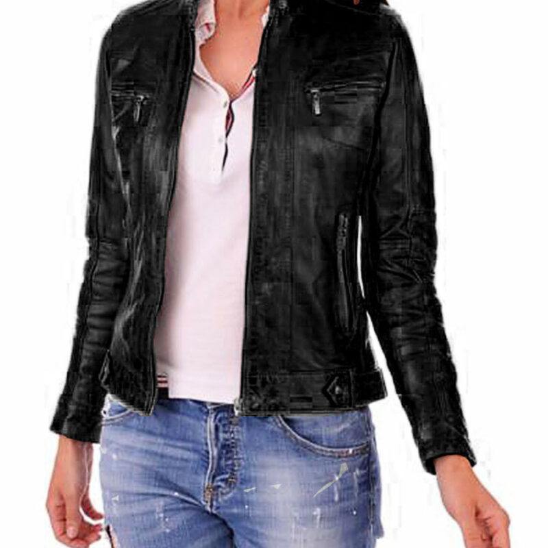 Womens Leather Motorcycle Jacket